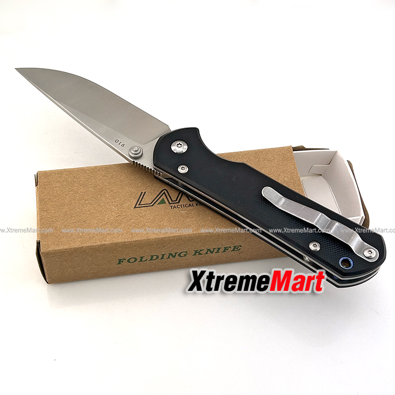 มีดพับ LAND รุ่น 910 Ver.2019 ใบมีดแข็งพิเศษ(12C27 Stainless) จุดหมุนตลับลูกปืน เปิด/ปิดลื่นมาก Folding Knife (ด้ามสีดำ)