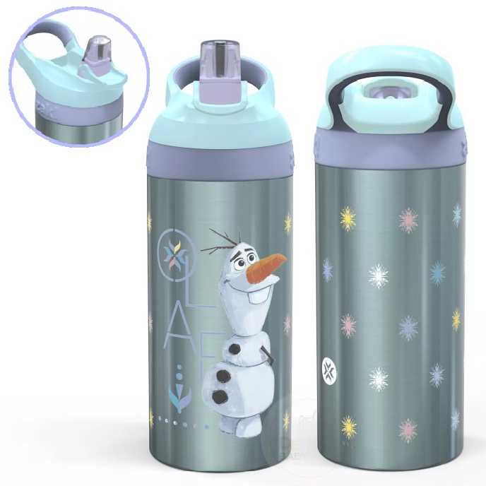 กระติกน้ำเสตนเลสสำหรับเด็ก Zak! Frozen 2 Olaf 19.5 Oz. Stainless Steel Water Bottle
