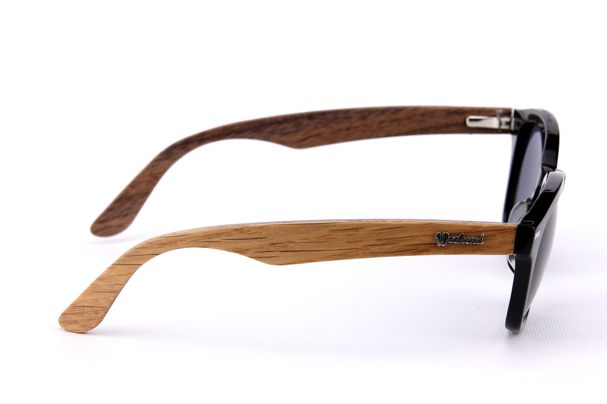 แว่นกันแดดขาไม้ Weekend Duet Collection Tokyo Black (Light)