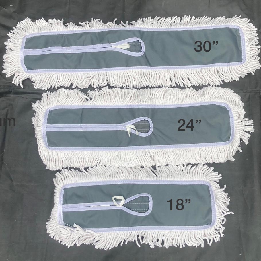อะไหล่ผ้าดันฝุ่นสีขาว 18 นิ้ว (แบบผ้าผูก)