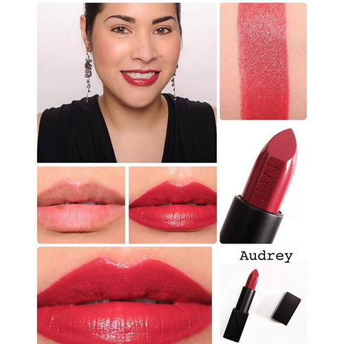 (ลดพิเศษมากกว่า 40%) Nars Audacious Lipstick # Audrey ลิปสติกคอลเลคชั่นพิเศษจาก Nars เม็ดสีแน่นคมชัด ติดทนยาวนาน ให้ความชุ่มชื้น