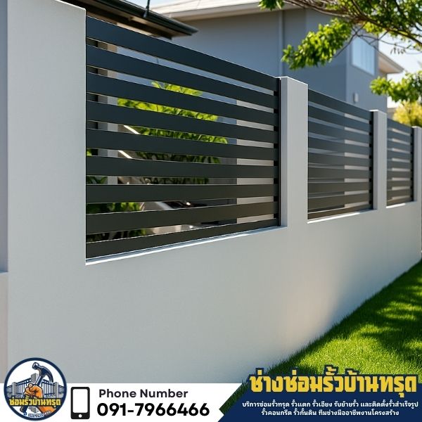 รั้วสำเร็จรูป รั้วคอนกรีตใหม่