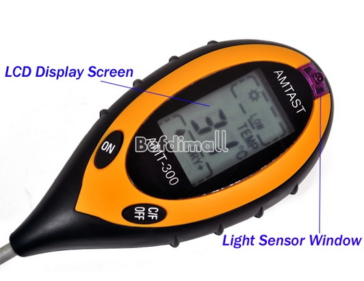 Digital pH meter 4in1 เครื่องวัด pH ในดิน, วัดความเข้มแสง, ความชื้น,อุณหภูมิ