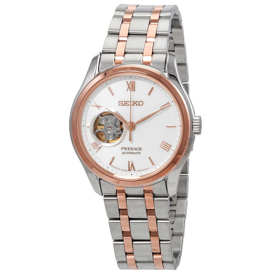 Karnvera Shop นาฬิกาข้อมือผู้ชาย Seiko Presage SSA412J1 Men's Steel Pink Watch