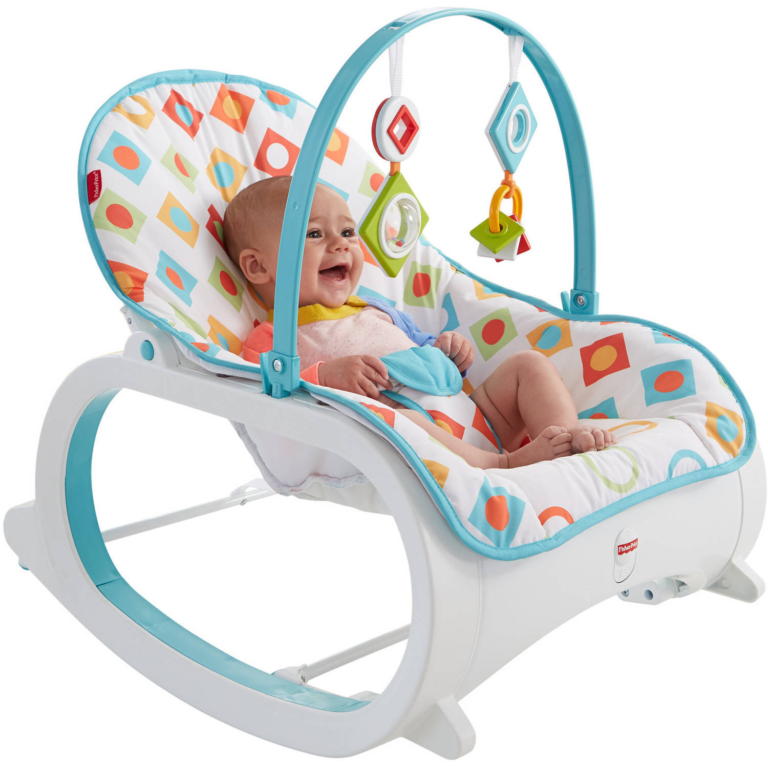 เปลโยกสั่นอัตโนมัติและเก้าอี้โยกเอนกประสงค์ Fisher-Price รุ่น Infant-to-Toddler Rocker (Geo Diamonds)