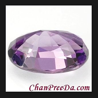 Natural Spinel พลอยสปิเนล รูปไข่ น้ำหนัก 1.33 กะรัต สีม่วงหวานสวย ความสะอาดมองตาเปล่าสะอาด 99% ไฟดี เจียระไนสวย