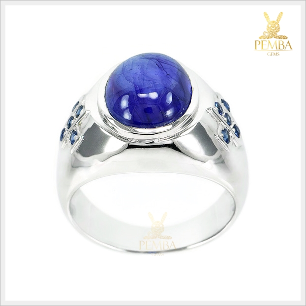 แหวนไพลินแท้ เนื้อใสไฟดี สีสวย โดดเด่นเต็มๆ นิ้ว เพิ่มความมั่นใจ