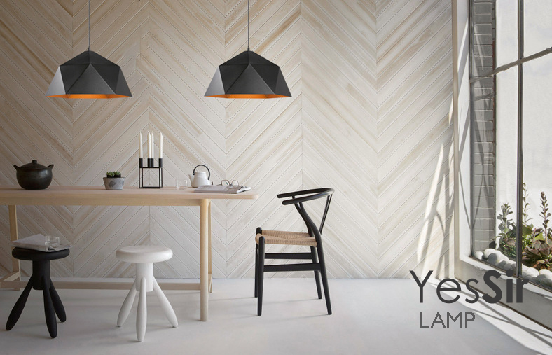 โคมไฟห้อยเพดานทรงเรขาคณิต