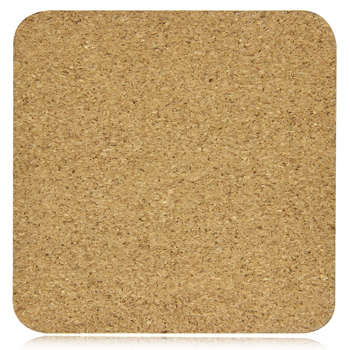 แผ่นรองแก้วไม้ก็อก ไม้ Cork รูปสี่เหลี่ยม ลดโลกร้อน Eco-Friendly Square Cork Coaster