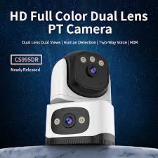Vstarcam CS995DR (เลนส์คู่) กล้องวงจรปิดไร้สาย ความละเอียด 3MP(1296P) indoor มีAI+ คนตรวจจับสัญญาณเตือน