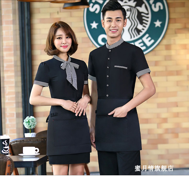 F6204001 เสื้อพนักงานต้อนรับ เสื้อพนักงานเสริฟ เสื้อพนักงานโรงแรม เสื้อพนักงานร้านอาหาร F6204001 สีภาพ M-4XL