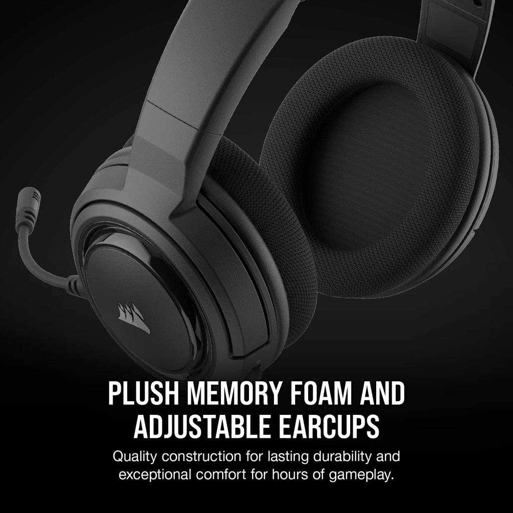Corsair HS45-7.1 Virtual Surround Sound Gaming Headset CARBON : CA-9011220-AP
