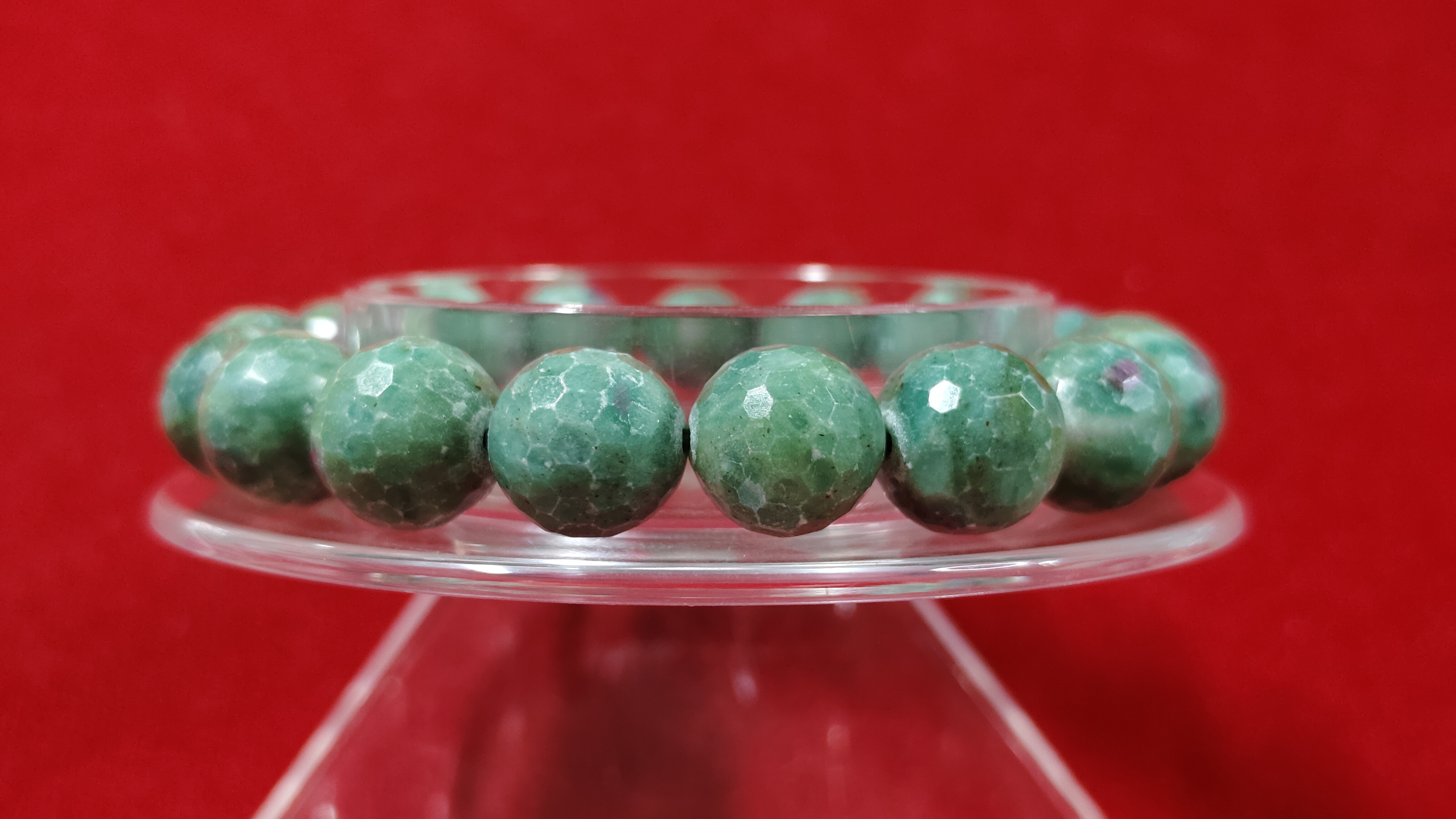 #ข้อมือหินซอยไซต์ วิท รูบี้รหัสbh-0047