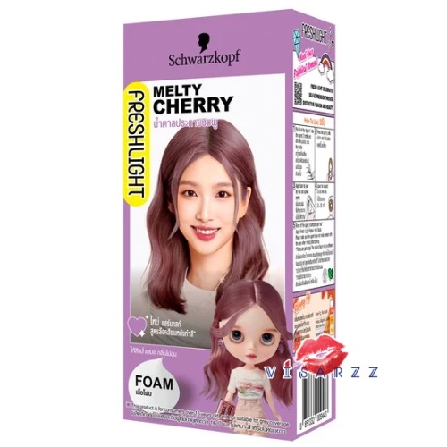 ( Melty Cherry ) Schwarzkopf Freshlight Form Color สีน้ำตาลประกายชมพู สวารอฟสกี้ ยาย้อมสีผม ยาเปลี่ยนสีผม สีน้ำตาลประกายชมพู