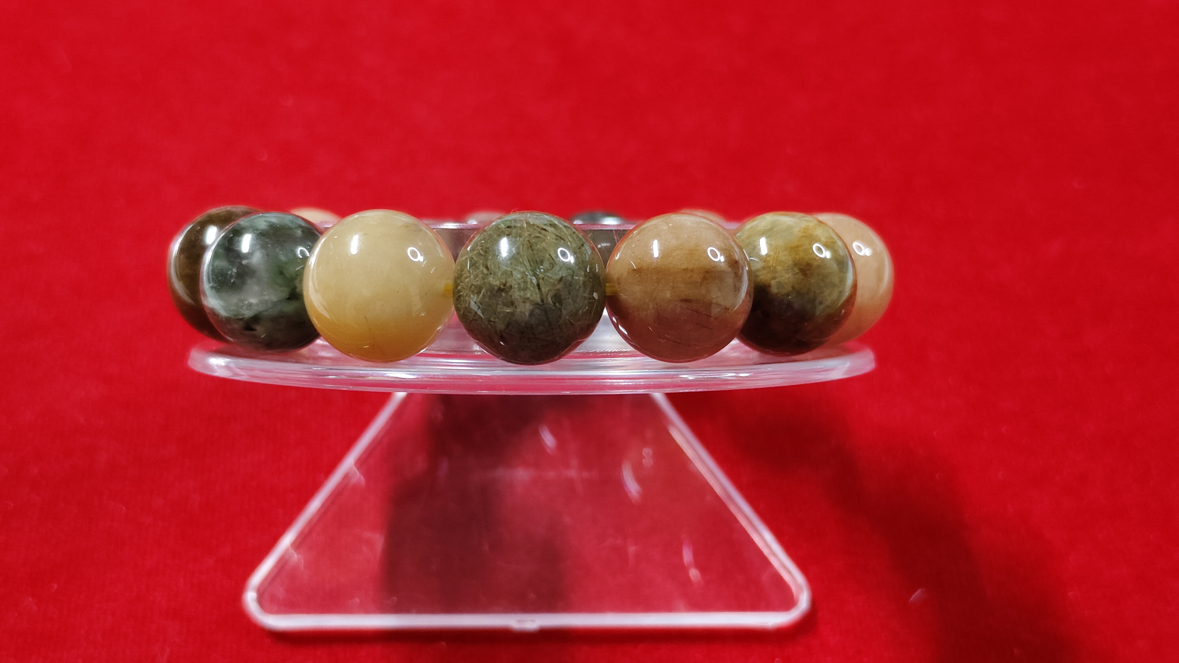 #ข้อมือหินไหมหลากสีรหัสbh-0042