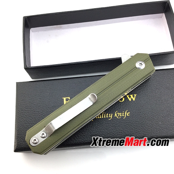 มีดพับ Eafengrow EF56 ด้ามเขียว 58-60HRC 9Cr Blade G10 Handle Folding knife Survival Camping tool tactical edc outdoor