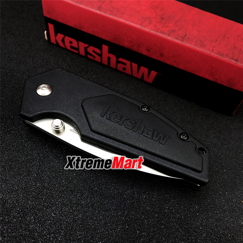มีดพับ Kershaw 1446 Stainless Steel Survival Folding Knife (ใบเงิน ด้ามดำ)