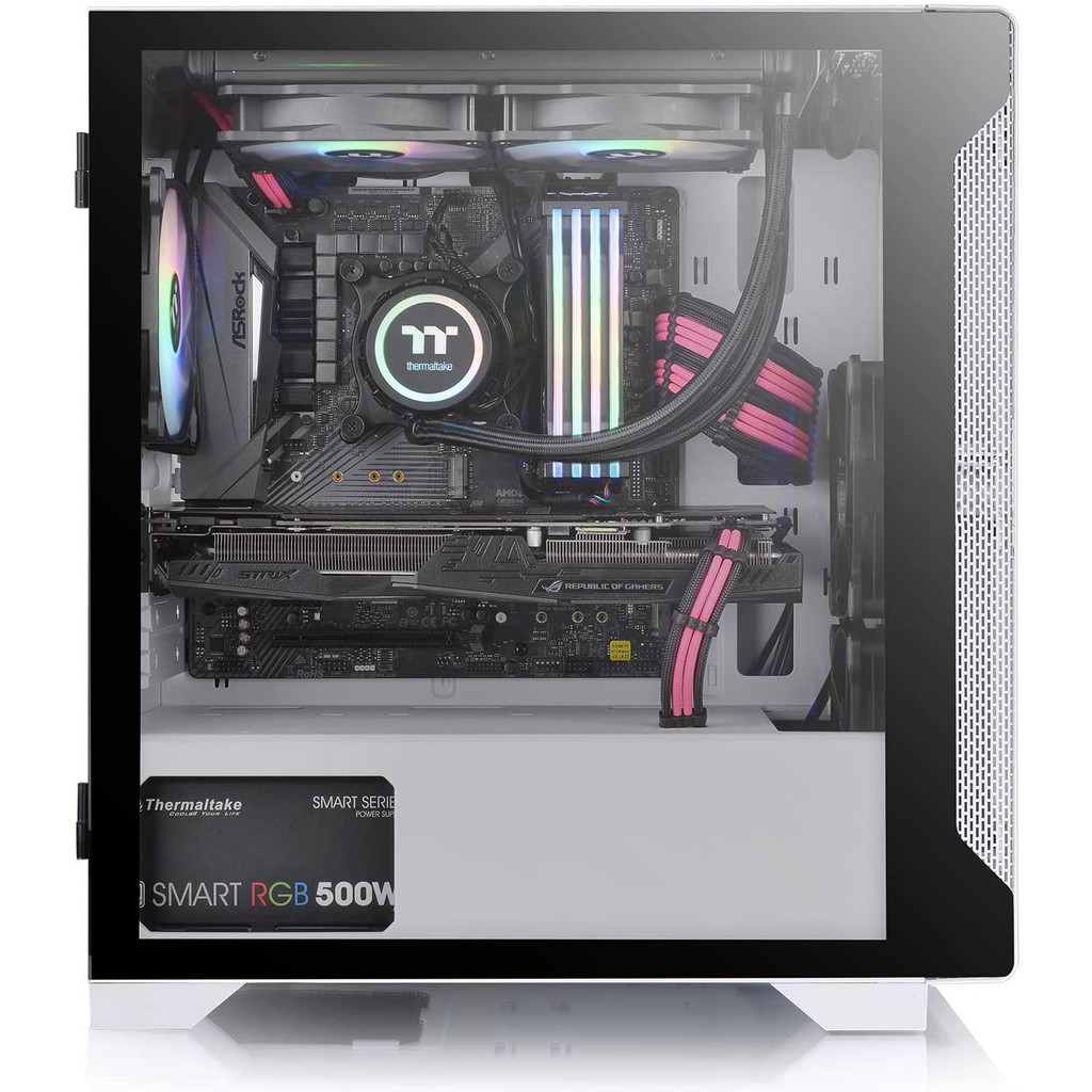 Case Thermaltake S100 Snow, S100 mATX Tempered Glass #เคส