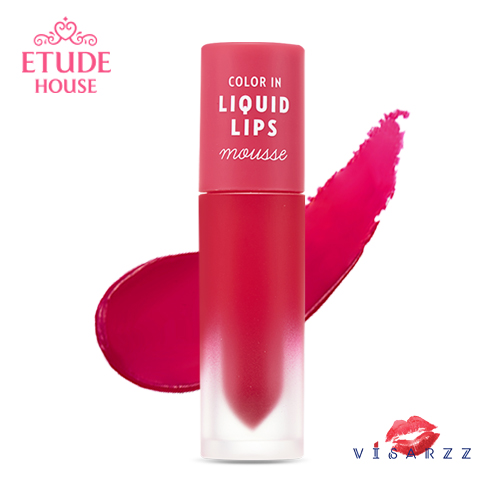 (#PK001) Etude Color in Liquid Lips Mousse 3.2g ลิควิดลิปเนื้อมูส มิติใหม่ของทินท์ที่ไม่ทำให้ปากแห้งแตก ให้ความชุ่มชื้น เนื้อเบลนง่าย ให้ลุคกำมะหยี่ สีเบลนง่าย และติดทน