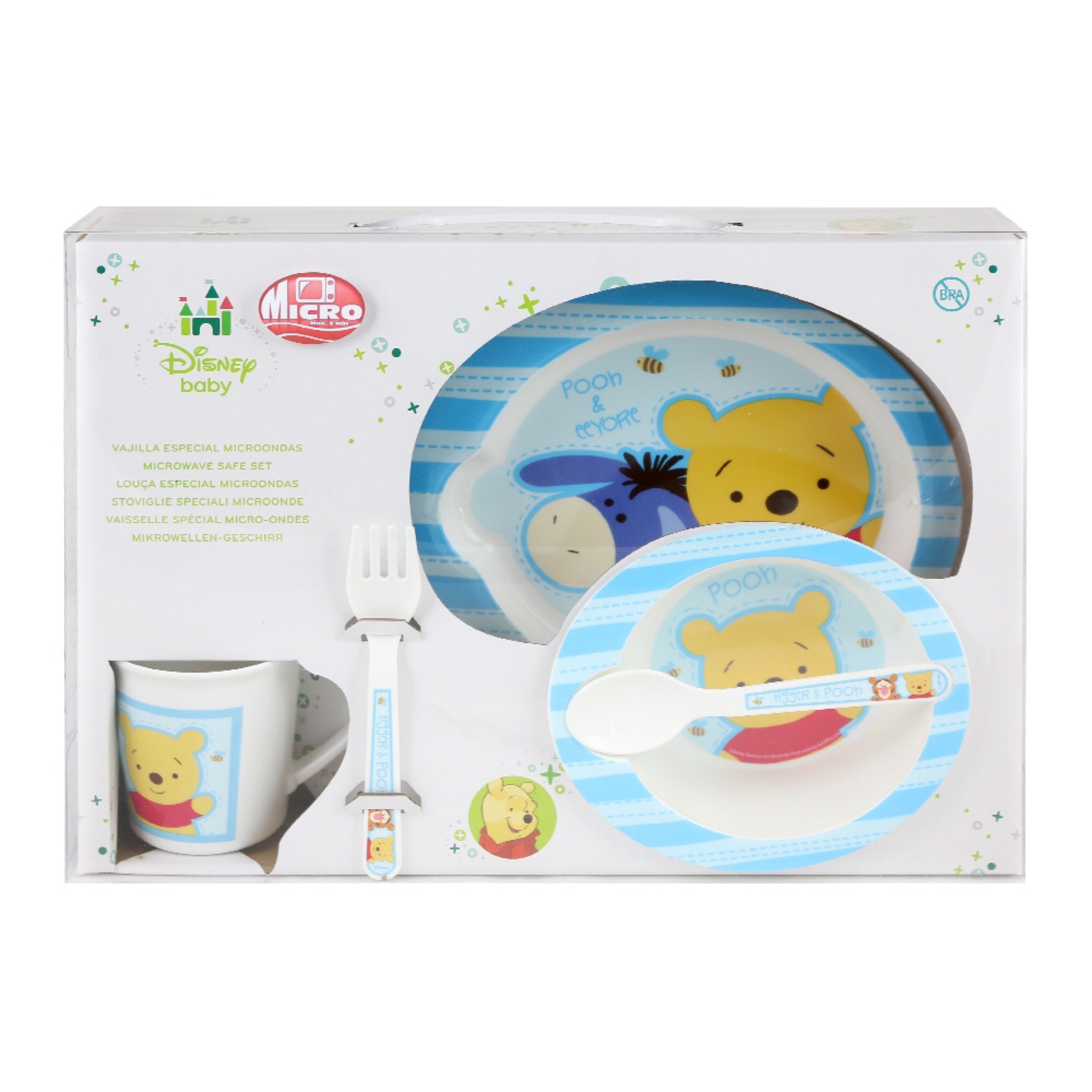 ชุดรับประทานอาหารสำหรับเด็ก Disney Baby Microwave Safe Box Set (Winnie the Pooh)