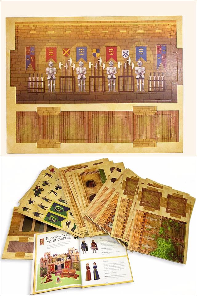 หนังสือและชุดประกอบปราสาทอัศวินจำลอง Slot-Together Castle