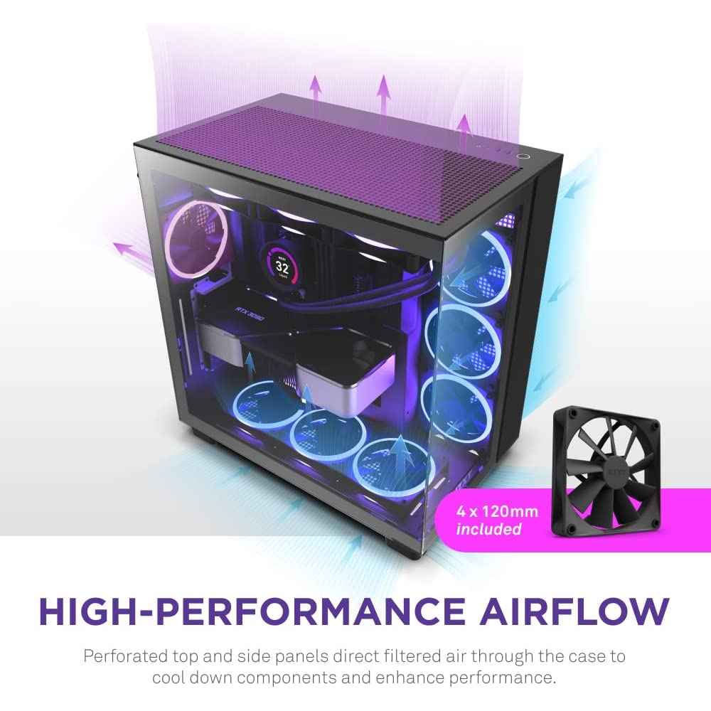 NZXT H9 Flow High-Airflow ATX Mid-Tower Case