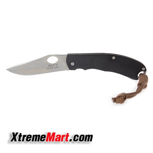 มีดพับ NAVY รุ่น K510 Stainless Steel Liner lock Folding Knife (ด้ามดำ)