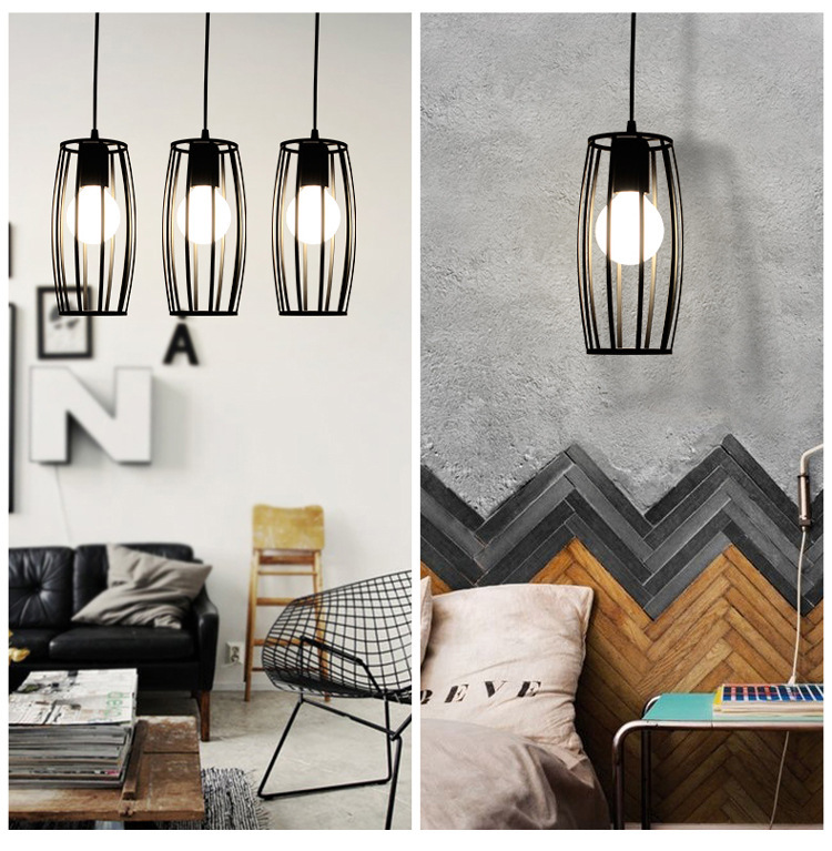 โคมไฟห้อยเพดานทรงกระบอก สไตล์ Nordic minimalist