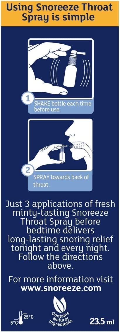 สเปรย์บรรเทาอาการนอนกรน SNOREEZE Anti-Snoring Throat Spray (14 ml)