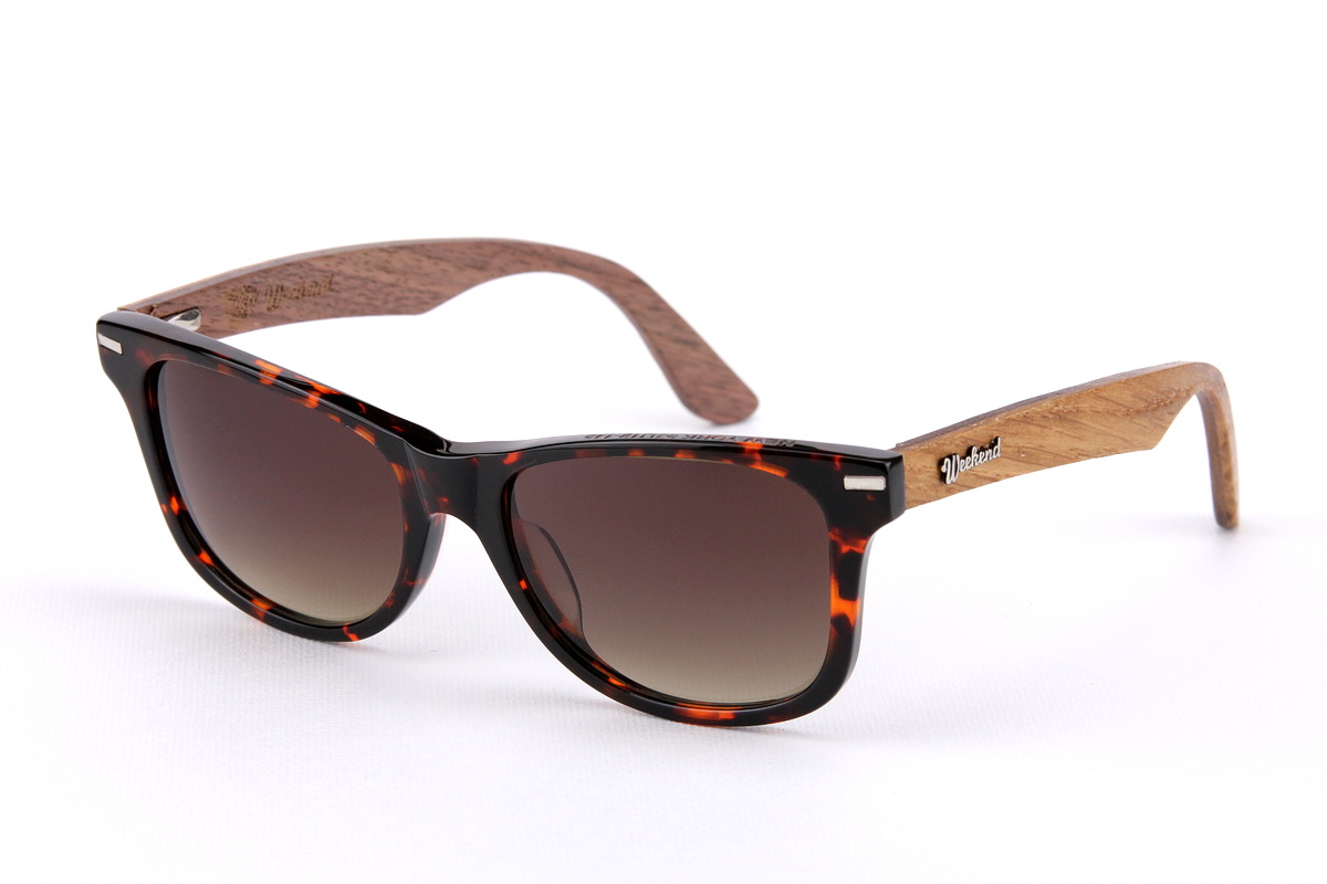 แว่นกันแดดขาไม้ Weekend Duet Collection New York Havana (Light)