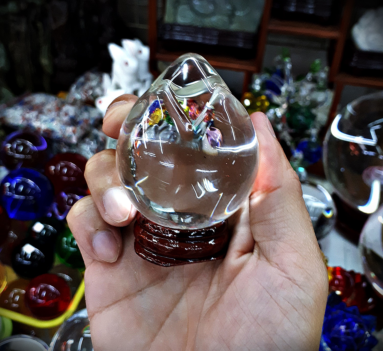 ลูกแก้ว ทรงดอกบัว ขนาด 6 ซม