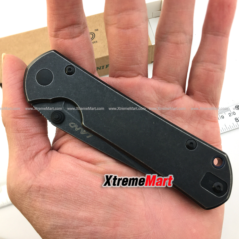 มีดพับ LAND รุ่น 913 (ล็อตใหม่ หมุดสีดำ) ใบมีดสแตนเลส ระบบ Frame Lock Stainless Steel Folding Knife (ด้ามดำ ใบดำ)