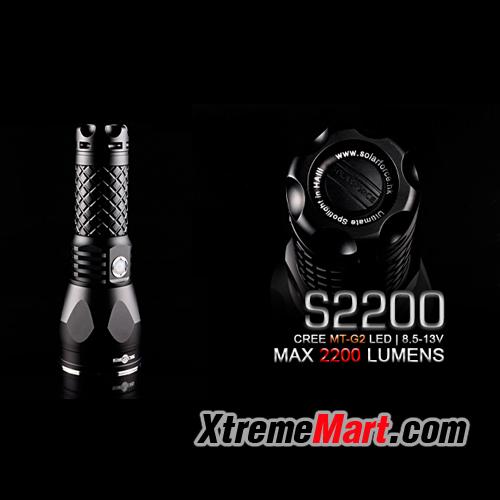 ไฟฉาย Solarforce S2200 Cree MT-G2 LED 2200 Lumens 18650 x 3