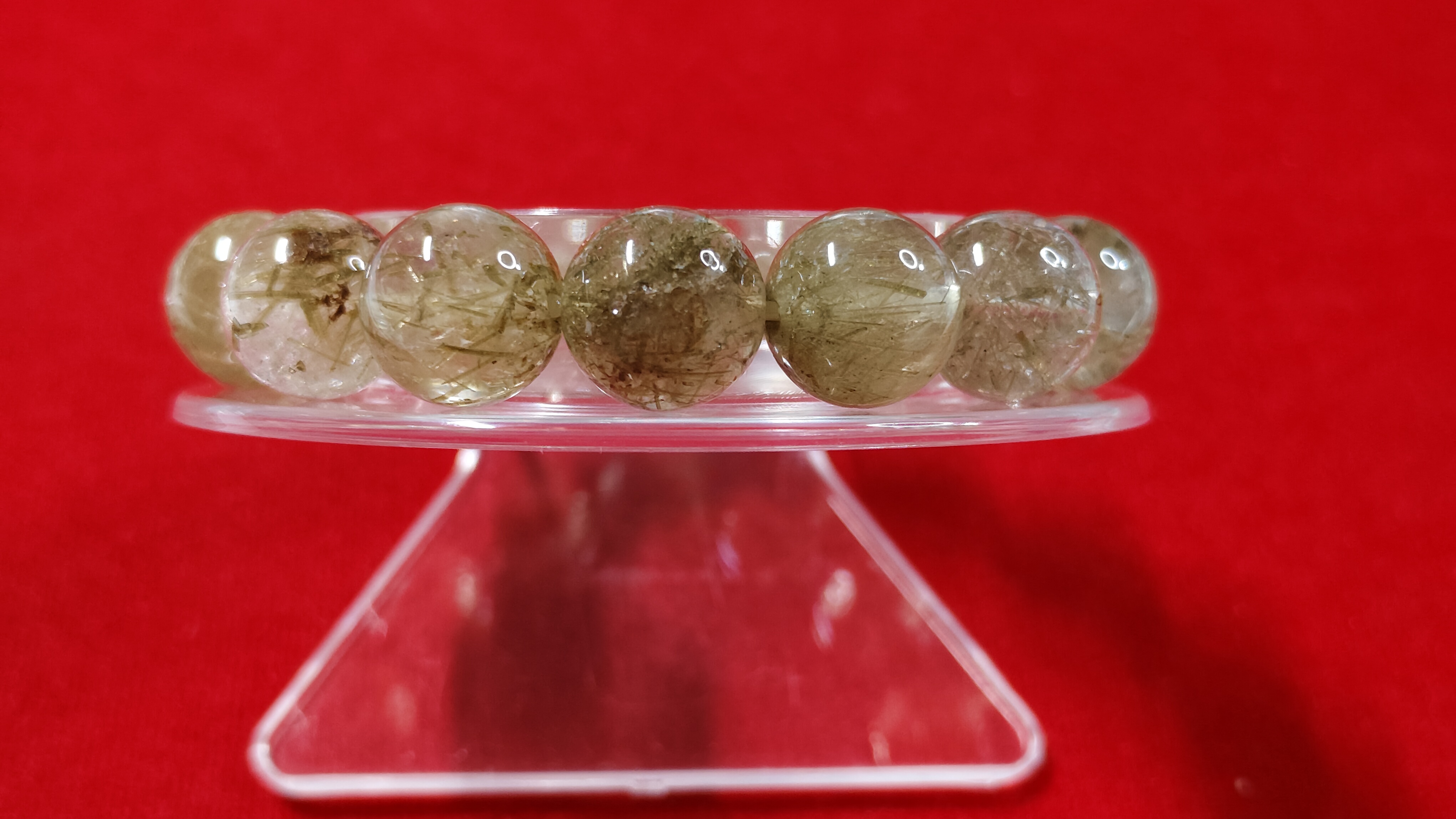 #ข้อมือหินไหมเขียวรหัสbh-0045