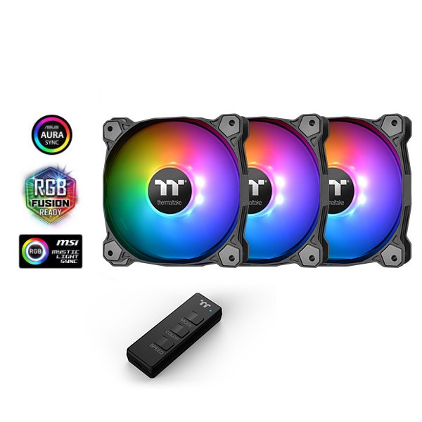 CASE FAN (พัดลมเคส) THERMALTAKE PURE 12 ARGB SYNC TT PREMIUM EDITION 3 FAN PACK