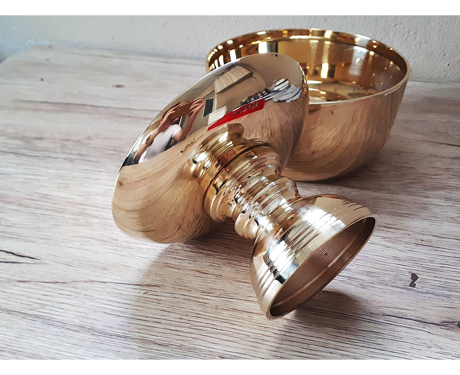 บาตรขันทำน้ำมนต์ ทองเหลืองแท้ ปัดเงา (ขนาด6นิ้ว) (ขายปลีก ขายส่ง)