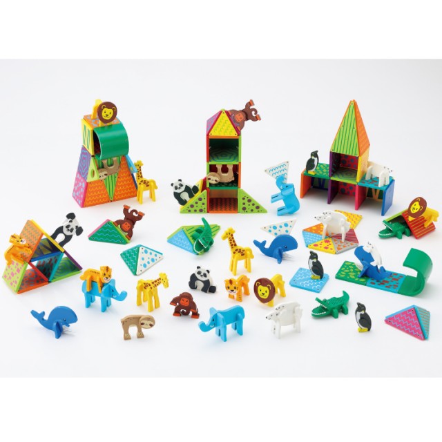 Pythagoras Kindergarten Zoo Set ตัวต่อแม่เหล็ก 130pcs