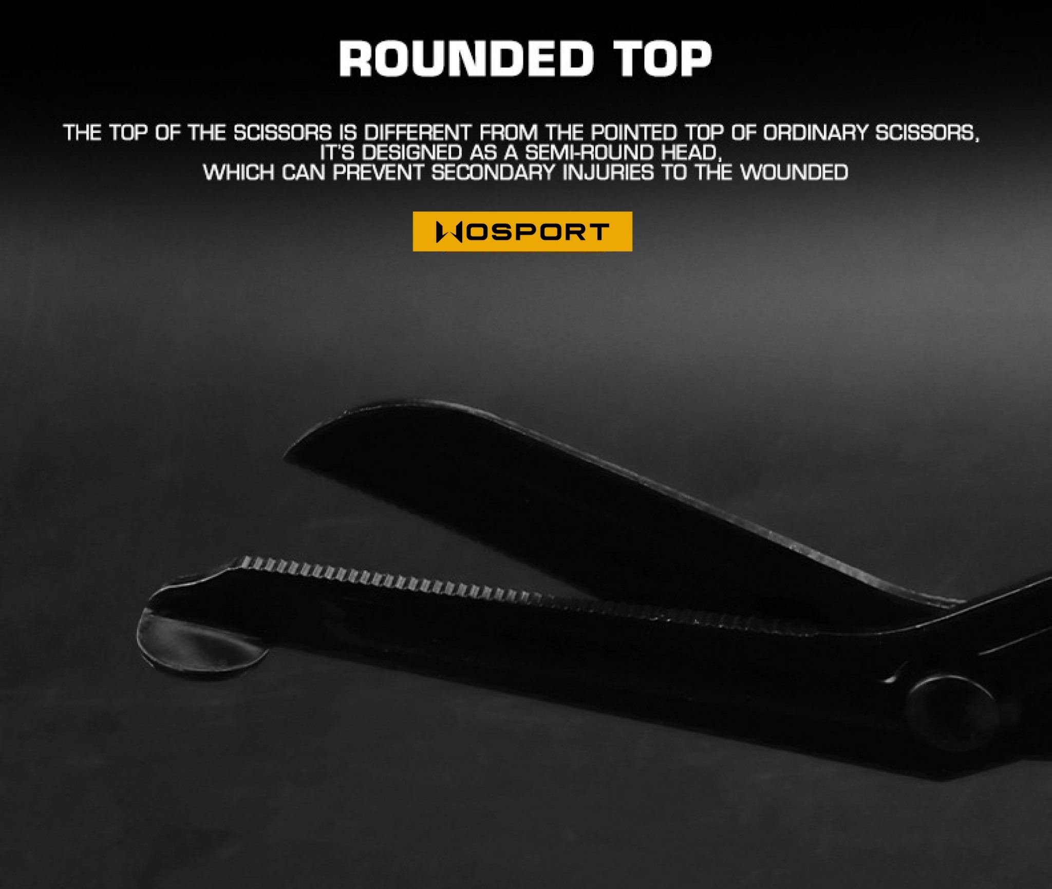 กรรไกร First AID WOSPORT (K0080) ดำ