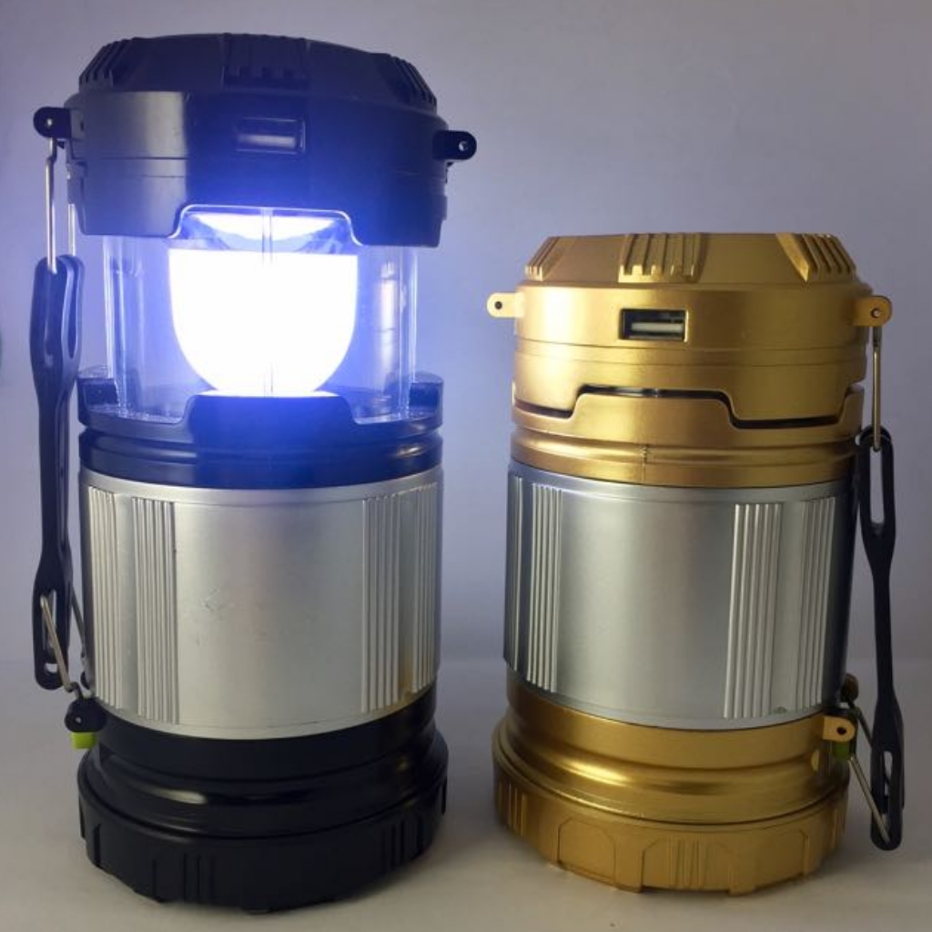 โคมไฟแคมปิ้ง2in1เป็นไฟฉายในตัวชาร์จไฟได้2ระบบ