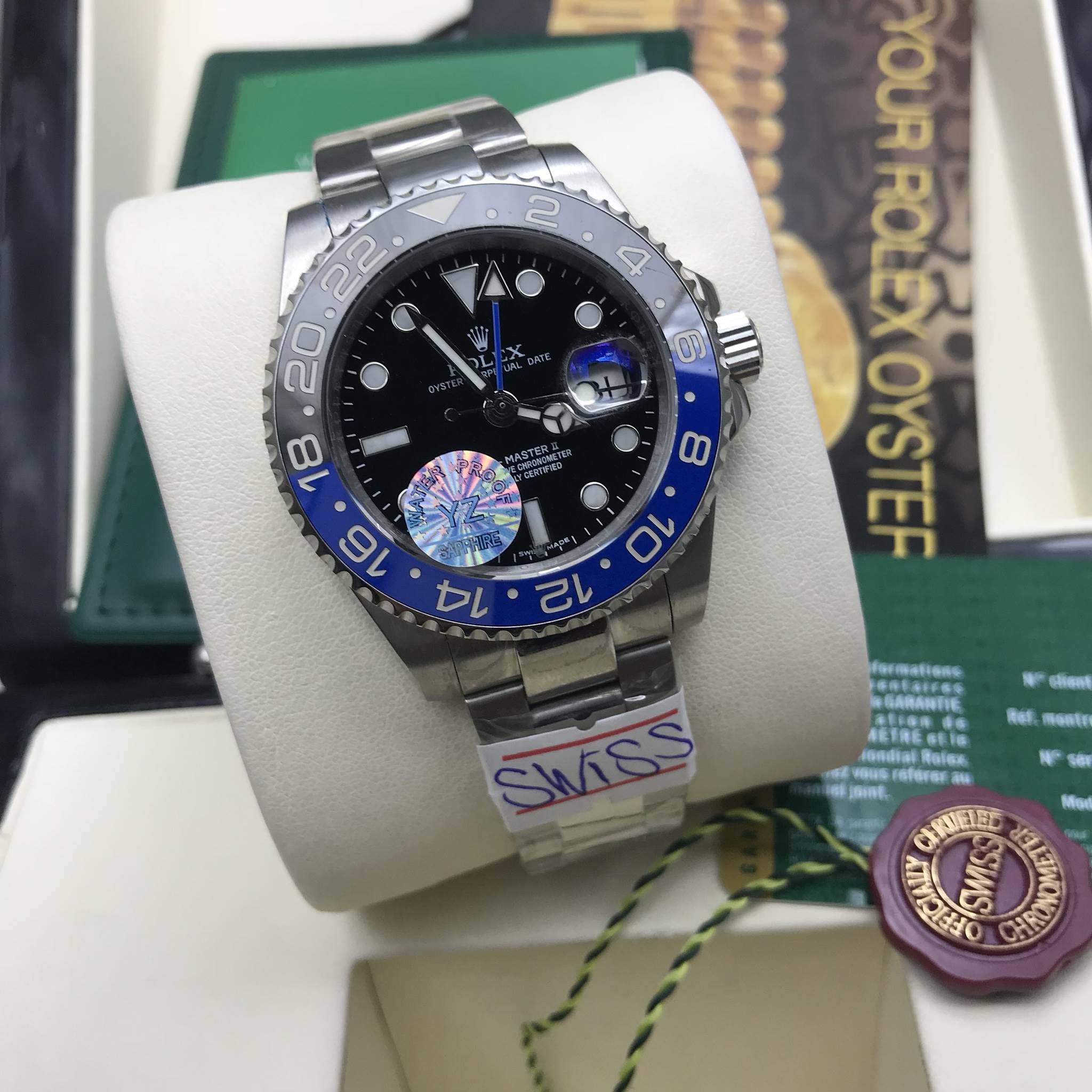 Rolex GMT MasterII 116610BLNR Batman Swiss Grade งานสวิสจากโรงงาน YZ Factory ลงเครื่อง ETA2824