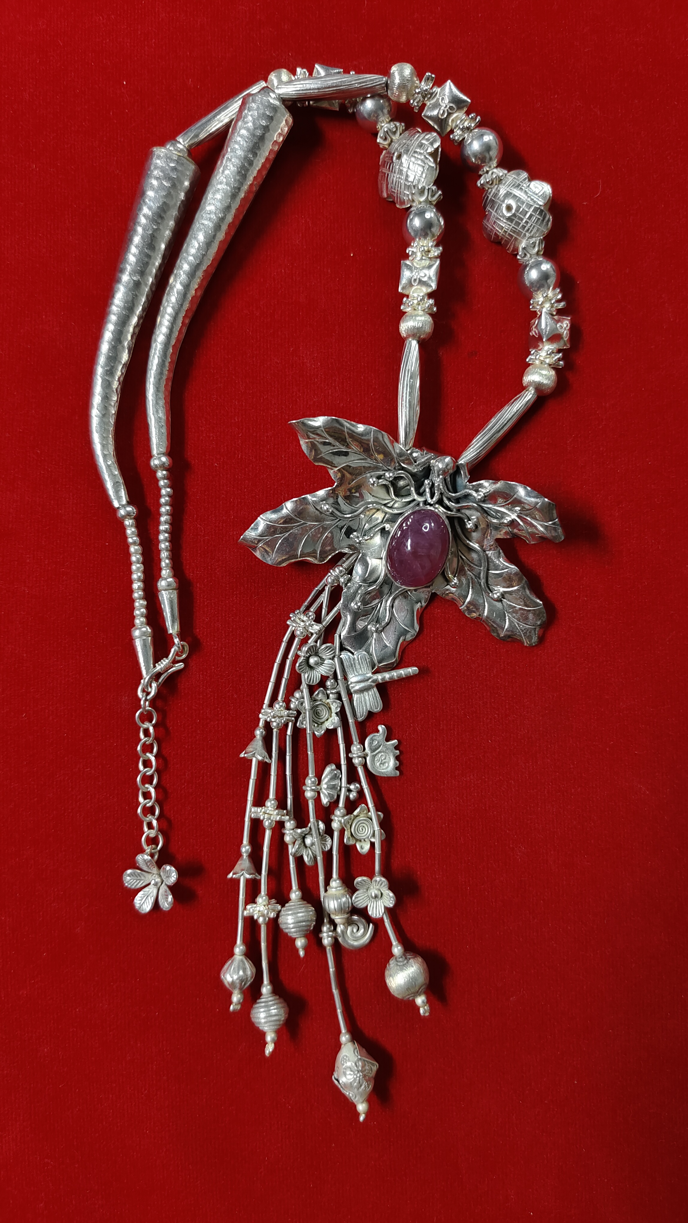 #ชุดเซ็ทเงินแท้ฝังทับทิมแท้