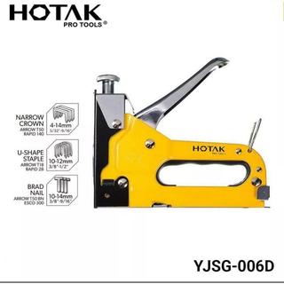 HOTAK เครื่องยิงแม็ก แม็กซ์ยิงบอร์ด แม๊กยิงไม้ตัวใหญ่ Stappleสแตปเปิ้ลยิงบอร์ด สำหรับงานหนักพร้อมลูกแม๊กซ์1กล่อง