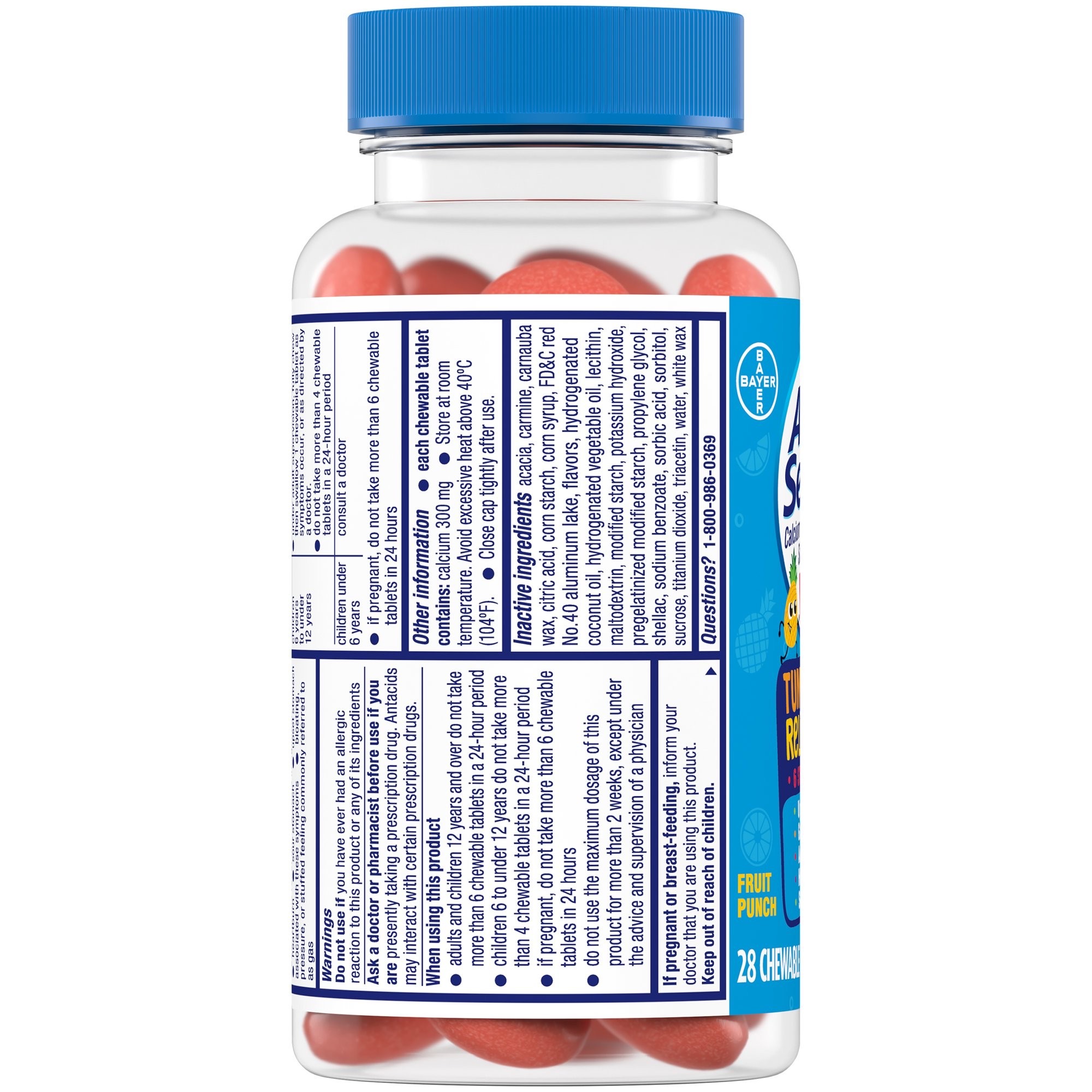 เม็ดเคี้ยวบรรเทาอาหารไม่ย่อยและกรดไหลย้อนสำหรับเด็ก Alka-Seltzer Kids Tummy ReliefChews