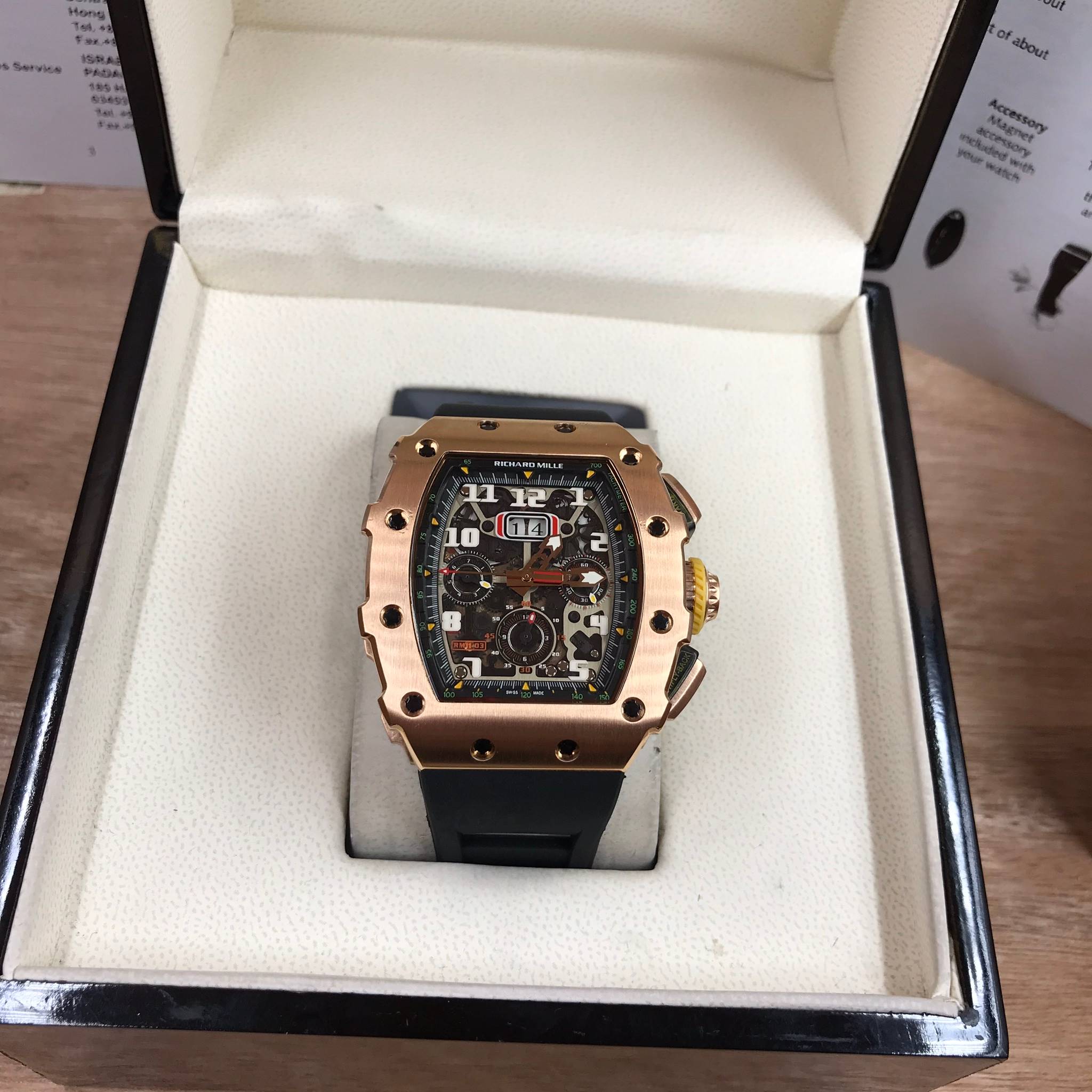 นาฬิกา Richard Mille RM11-03 Pink Black - งาน Mirror Swiss