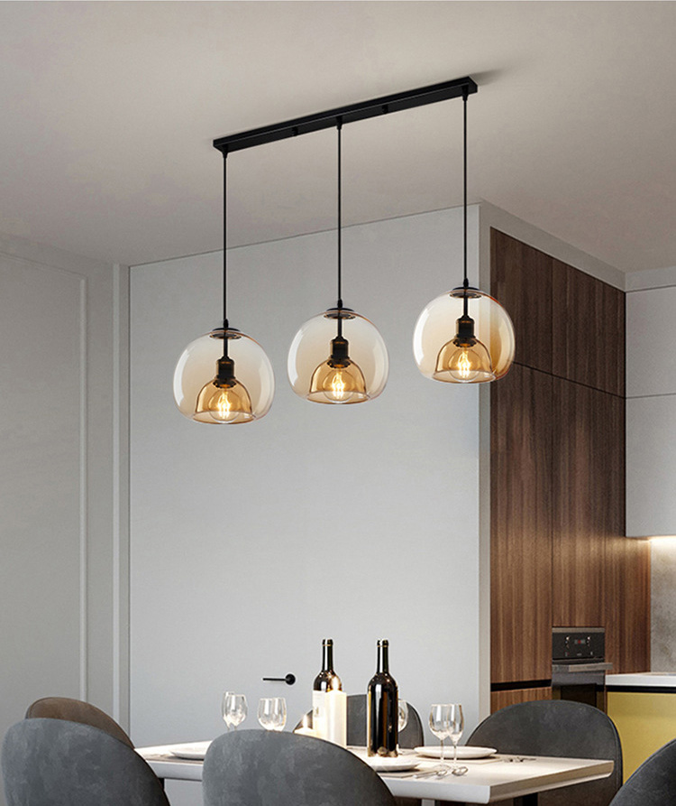 โคมไฟแขวนเพดานแก้วสไตล์ Nordic [PLB028A]