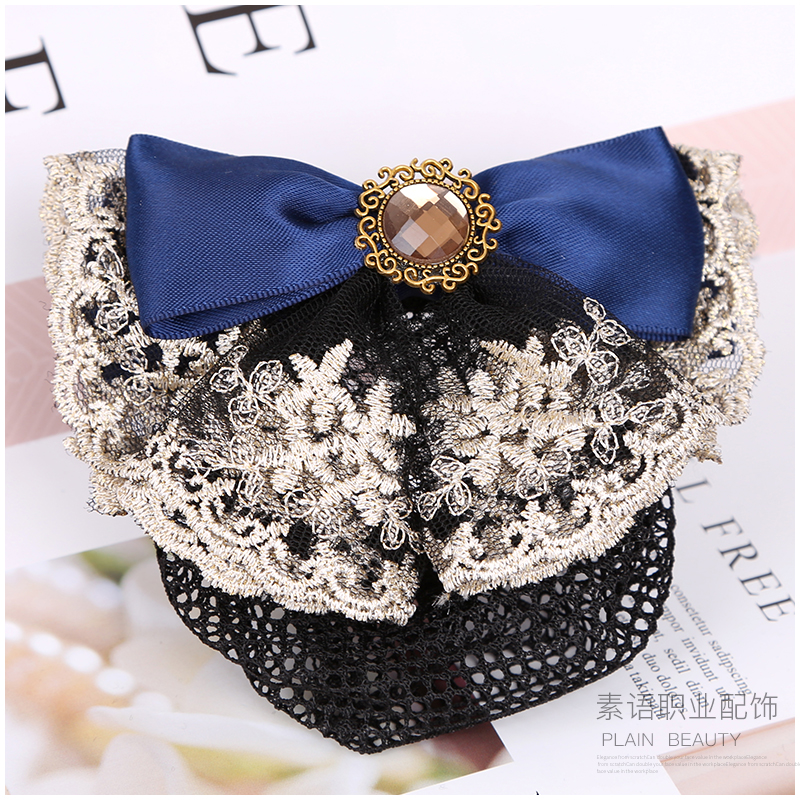 เน็ตติดผม โบว์ติดผม กิ๊ปติดผม โบว์ผูกผม A6211025 สีภาพ
