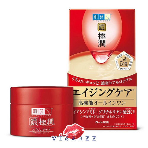 (กระปุกแดง 100g) Hada Labo Gokujyun Aging Care Perfect Gel 100g เจลบำรุงผิว 3 มิติ ช่วยยกผิวให้ดูตึง เรียบเนียน