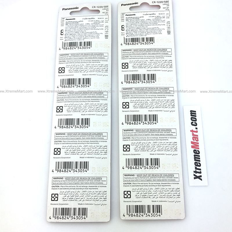 ถ่านกระดุม Panasonic CR1220 3V Lithium Battery ของแท้ (ก้อนละ)