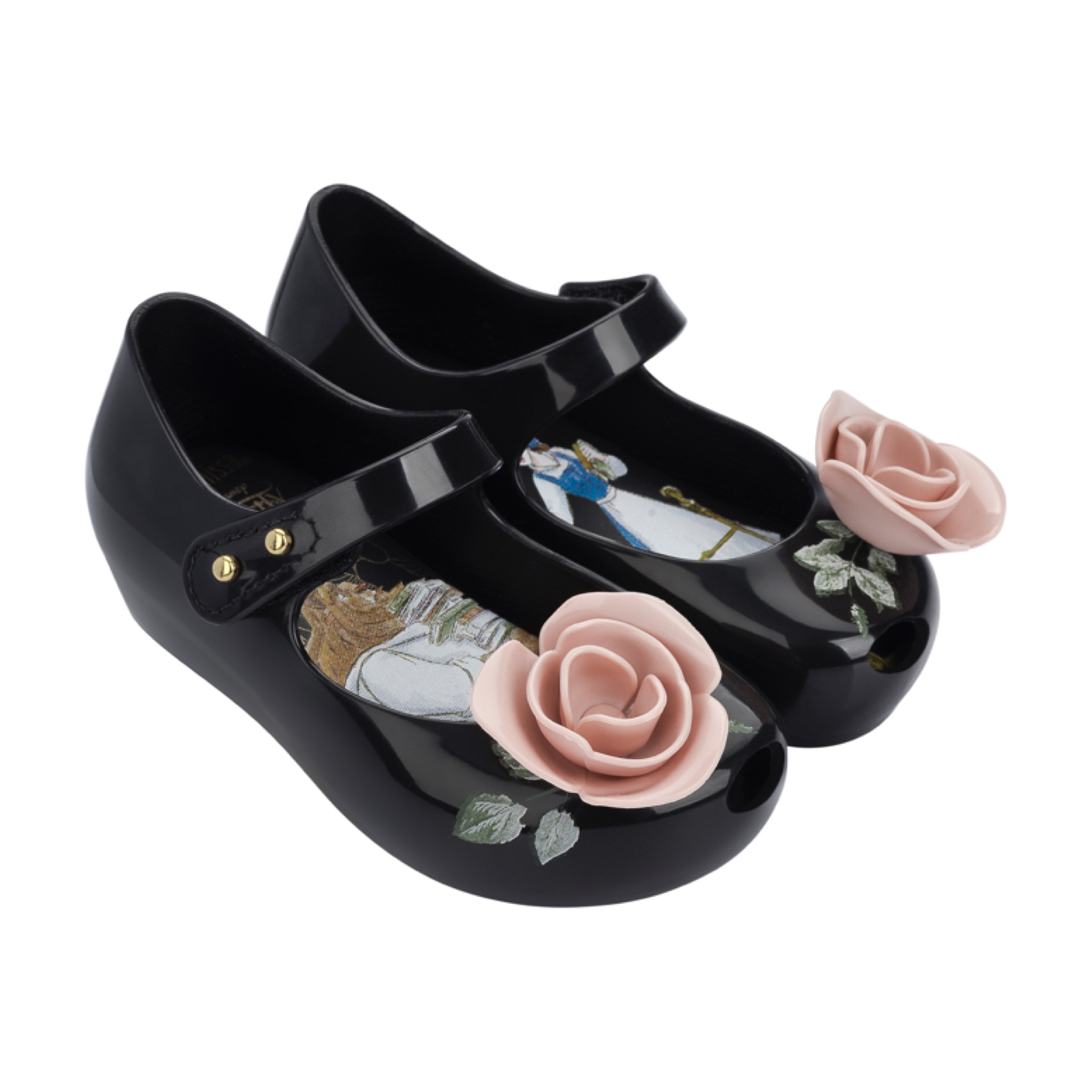 รองเท้าสุดหรูแสนงดงามสำหรับลูกสาว Mini Melissa รุ่น Ultragirl Beauty & the Beast (Rose & Black)
