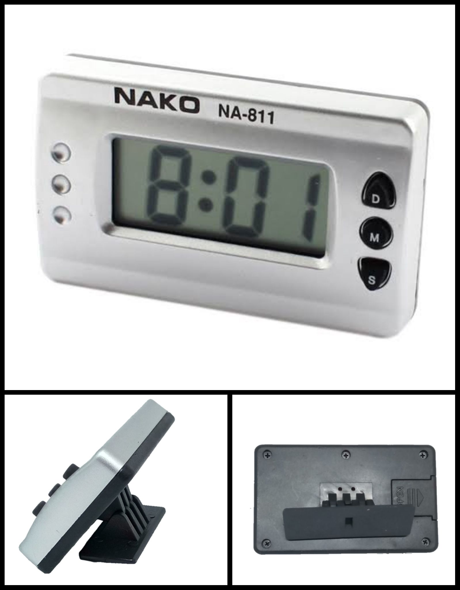 นาฬิกาตั้งโต๊ะ,นาฬิกาติดรถยนต์NAKOรุ่นNA-811